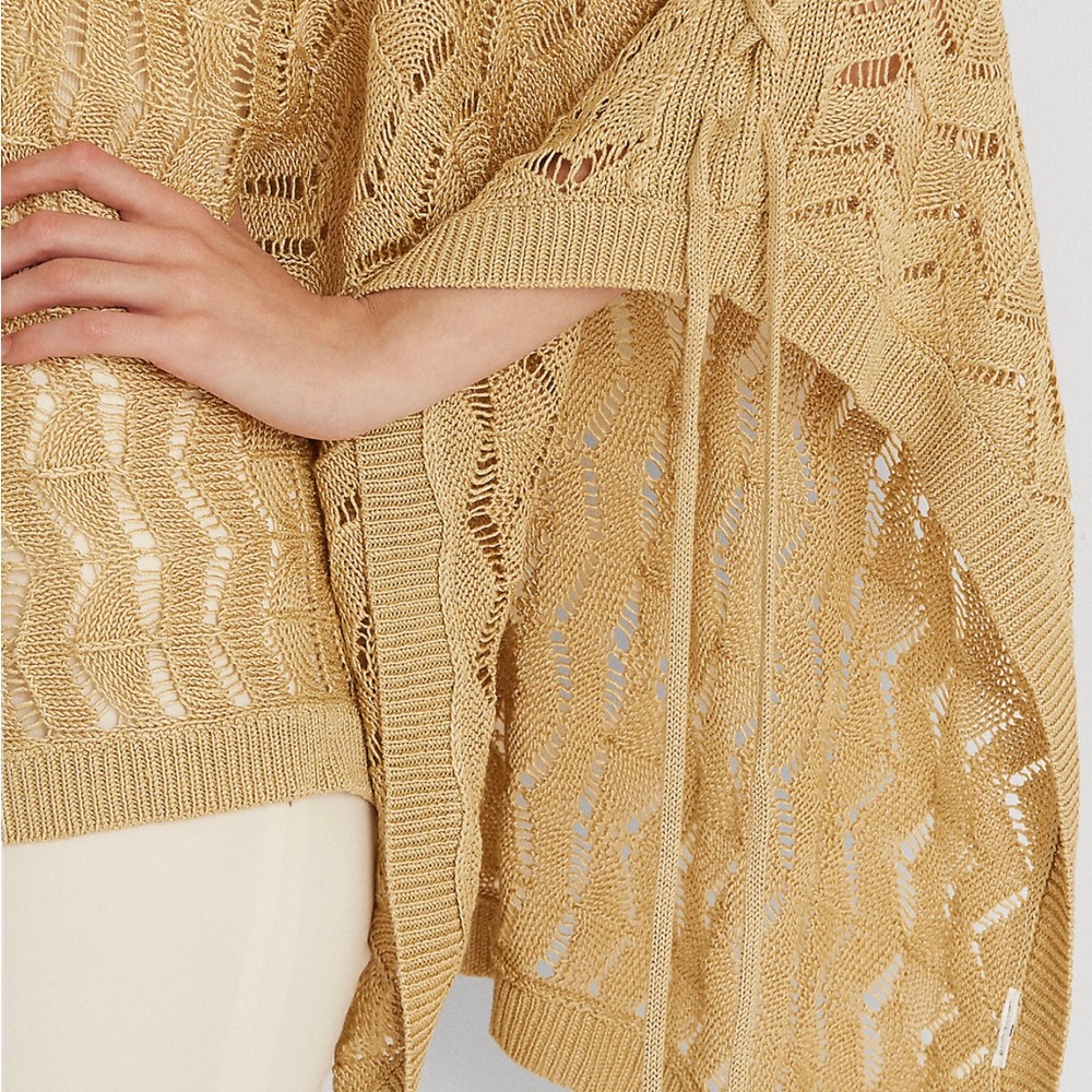 Lauren Ralph Lauren Linen Blend Poncho - Picture 15 of 16